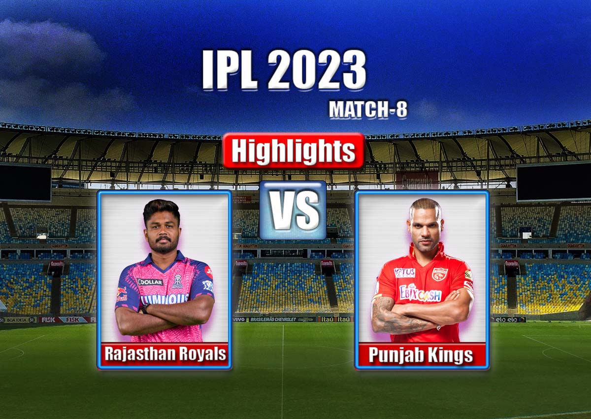 rr vs pbks ipl 2023 highlights match 8